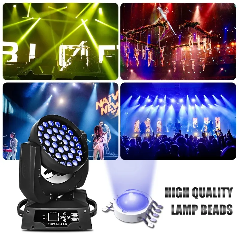 Dj Light Moving Head Stage - Светодиодный вращающийся прожектор 36x18W с зумом,