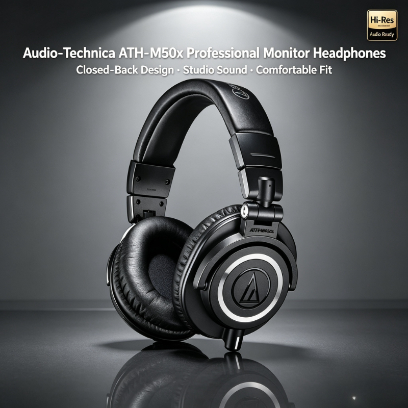 Dj Headphones Professional - Наушники-мониторы Audio-Technica ATH-M50X с закрытым корпусом
