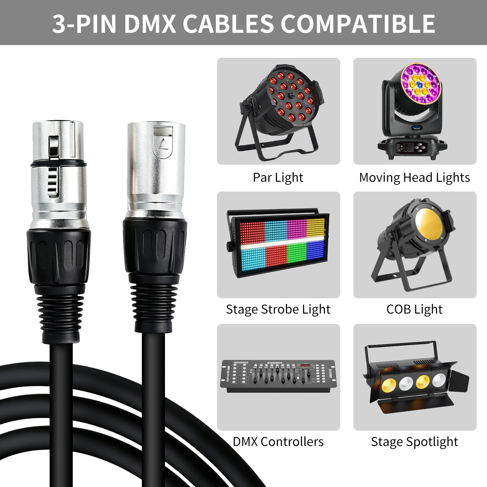 3-контактный XLR-кабель, аудио – обзор и цена Dj Light Moving Head Stage