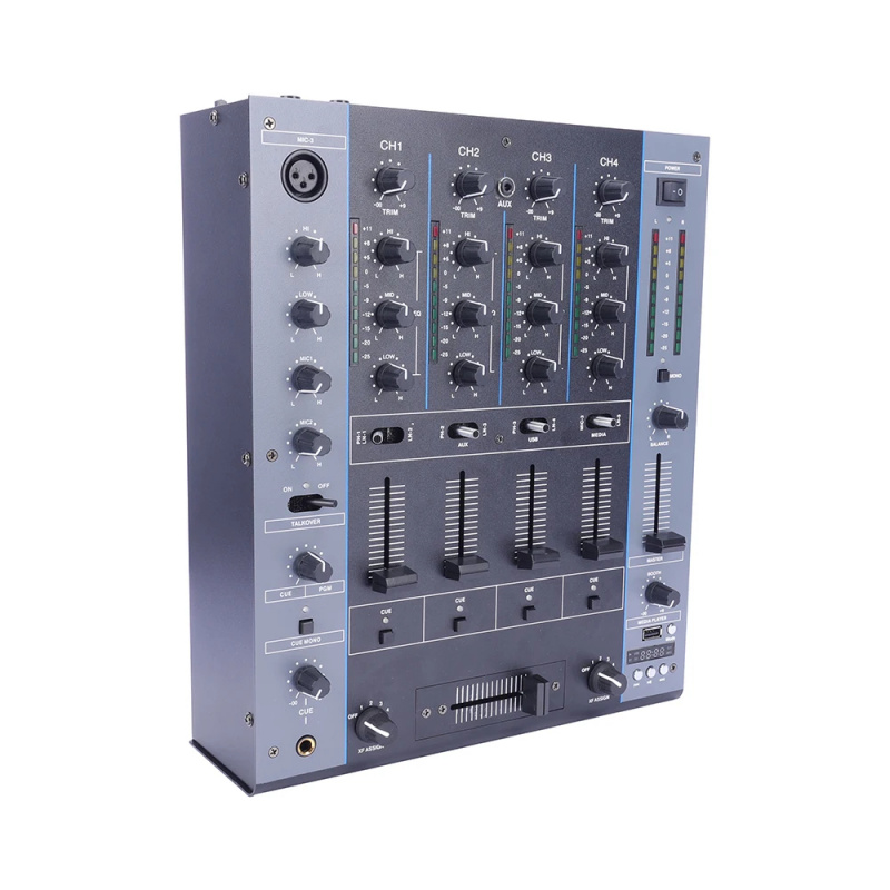 Мини-аудиомикшер ELM402, 4-кан – обзор и цена Dj Mixer 4 Channel Djm